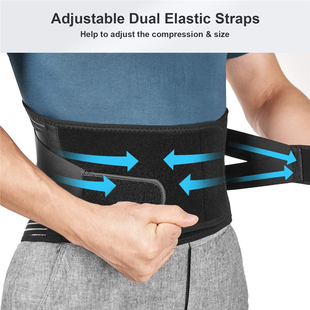 Adjustable Sports Lumbar Back Brace - Support & Pain Relief