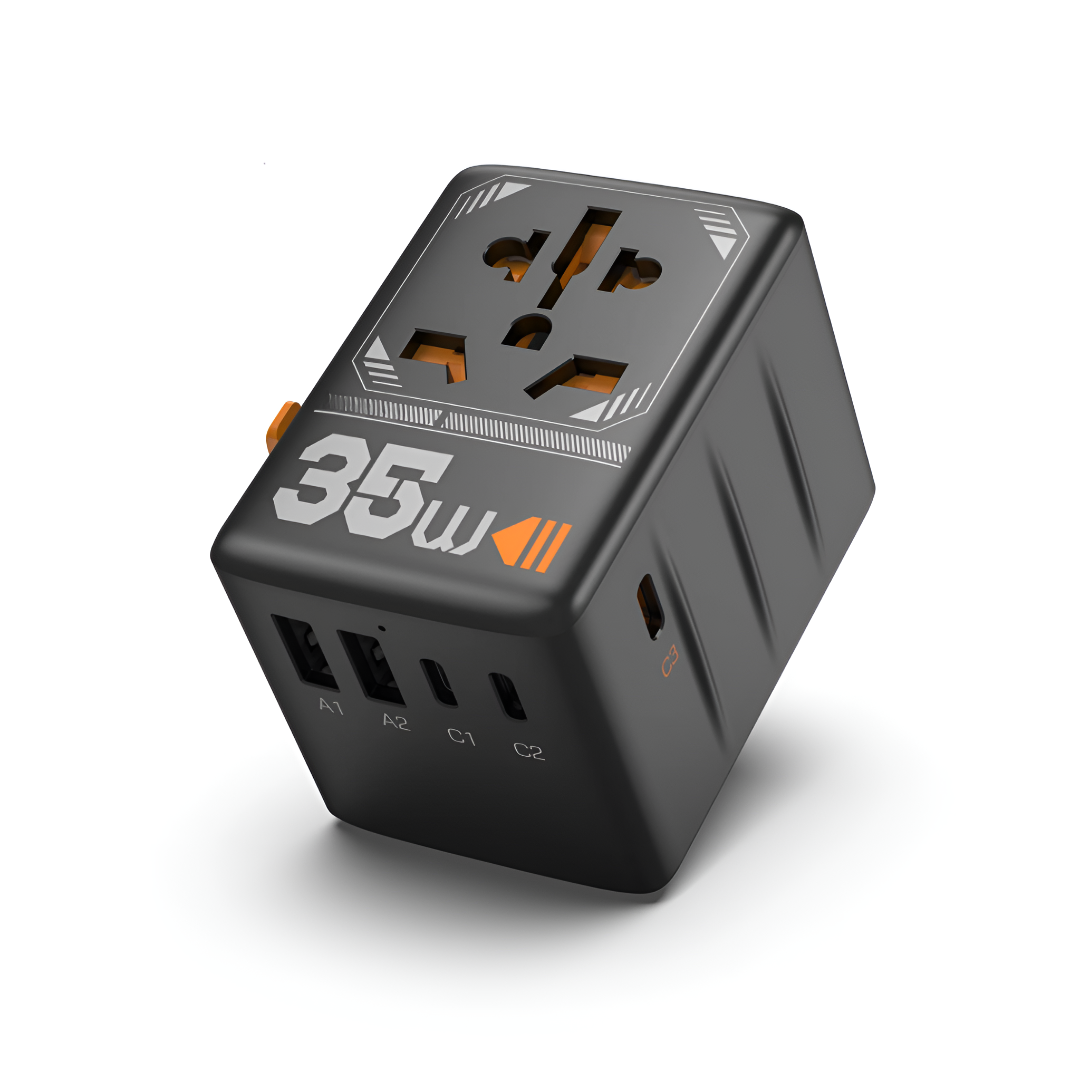 100W Universal Travel Adapter – Compact, Worldwide Charging
