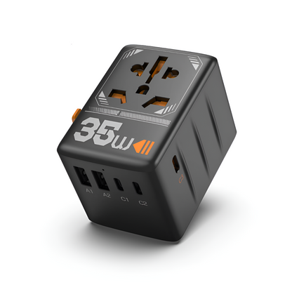 100W Universal Travel Adapter – Compact, Worldwide Charging