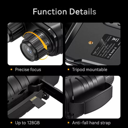 HD Night Vision Binoculars - 10X Zoom, IR Mode, 4K Display