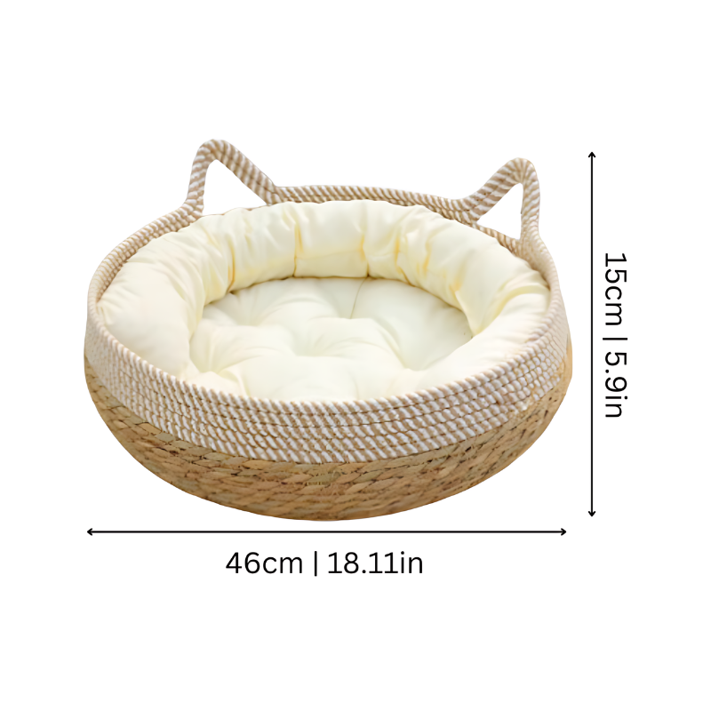 Handmade Cat Bed - Cozy Round Nest for Cats