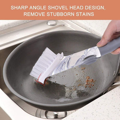 Long-Handle Dishwashing Brush – Refillable Soap Dispenser with Sponge Heads – image 4