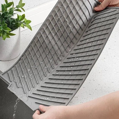Silicone Dish Drying Mat with Quick-Drain Design