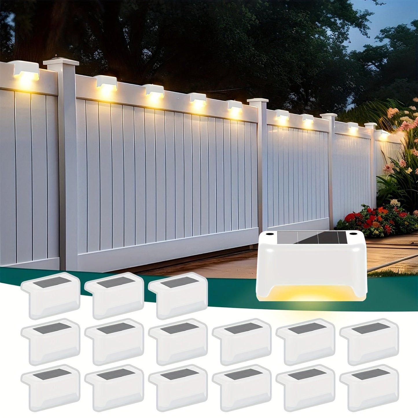 Solar LED Deck Lights - Outdoor Stair & Path Lights