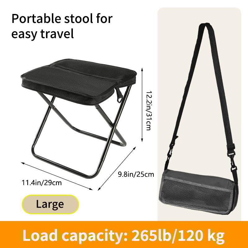 Ultra-Light Folding Stool – Heavy Duty 265 lb Capacity