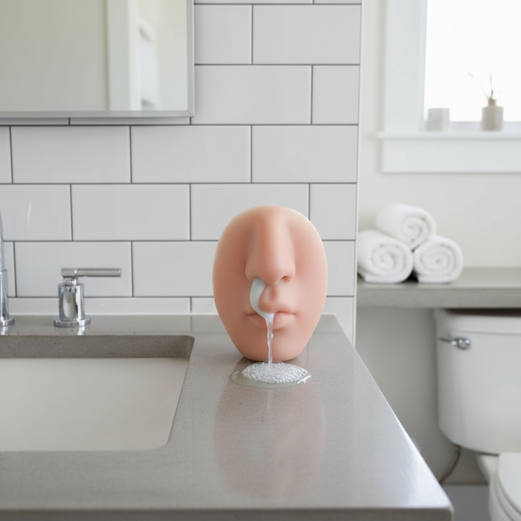 Nose-Shaped Wall-Mounted Soap Dispenser