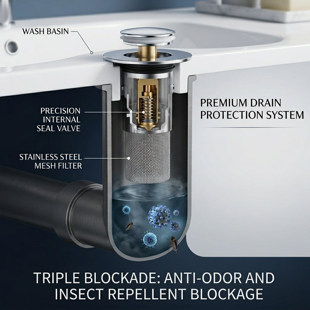 Pop-Up Anti-Clogging Sink Strainer