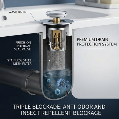 Pop-Up Anti-Clogging Sink Strainer