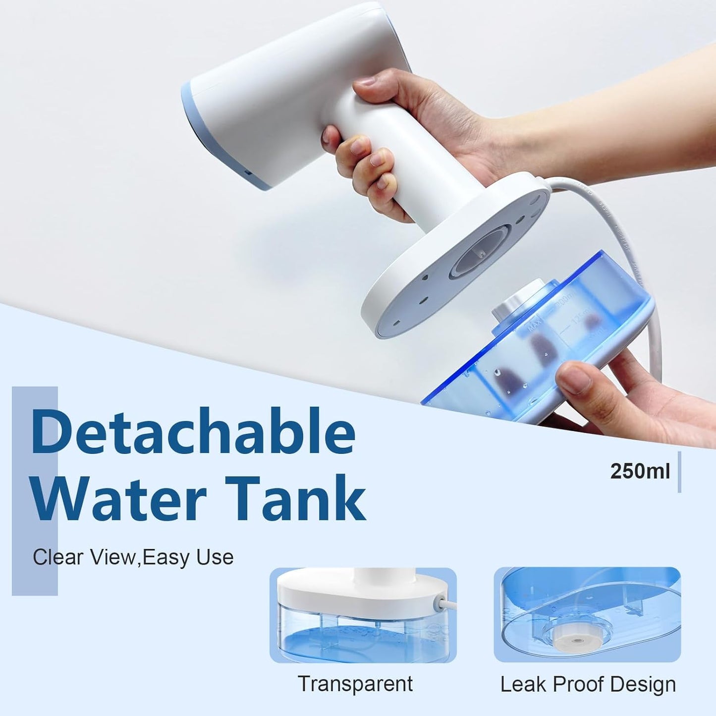 Handheld Garment Steamer - Portable Wrinkle Remover