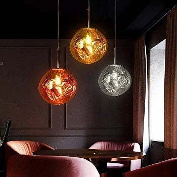 Modern Hand-Blown Glass LED Pendant Light – image 45