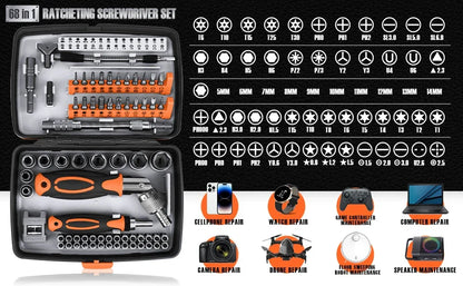 68-in-1 Ratchet Screwdriver Set with Storage Case product image 8