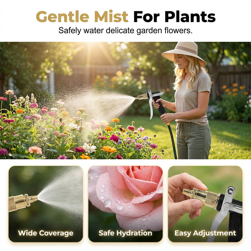 High-Pressure Garden Spray Gun with Adjustable Nozzle