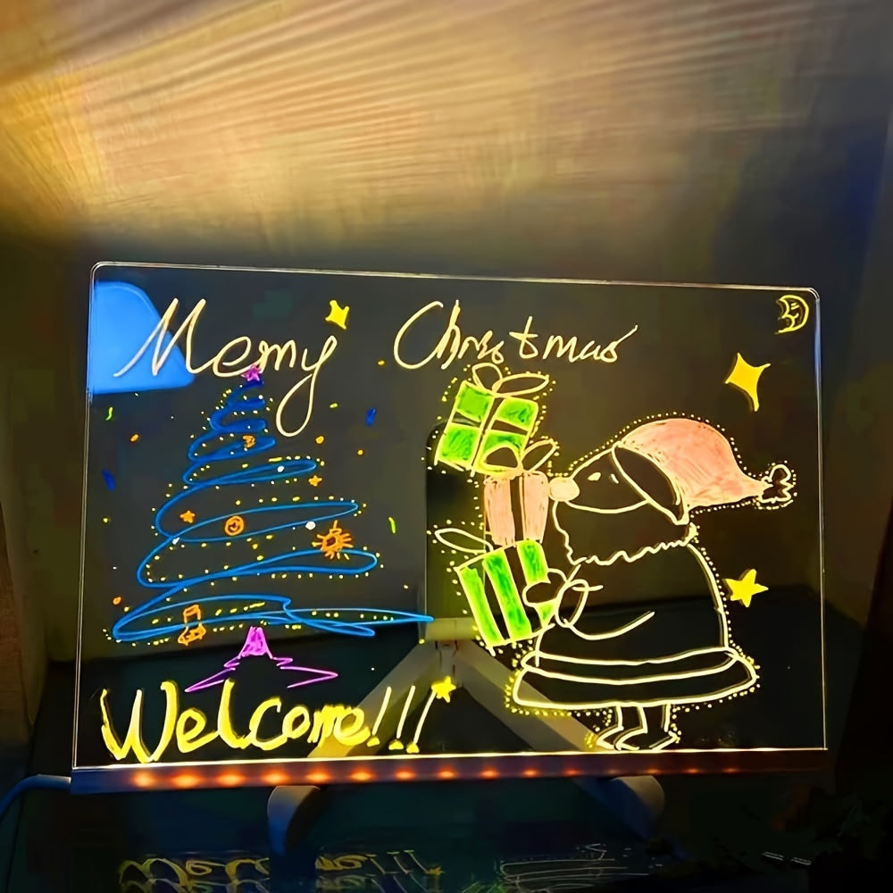 USB LED Message Board with Pens Light-Up Noteboard
