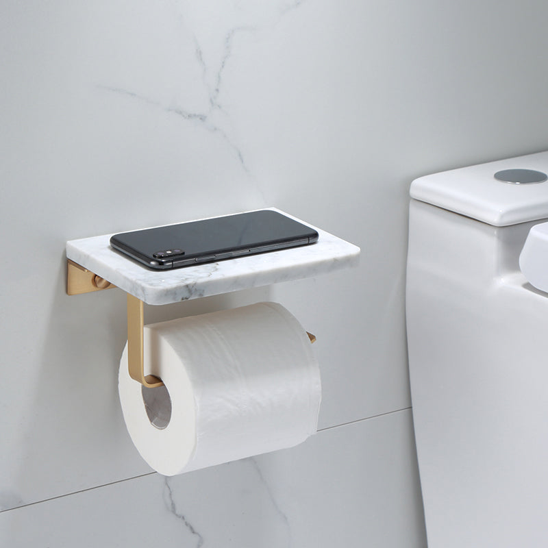 Brass Bathroom Accessories Set Marble Finish