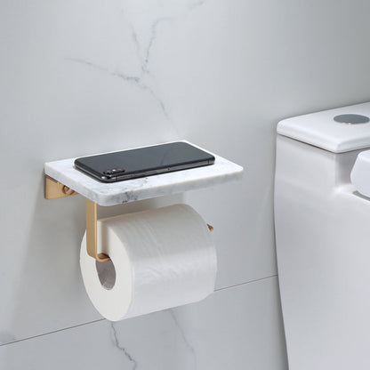 Brass Bathroom Accessories Set Marble Finish
