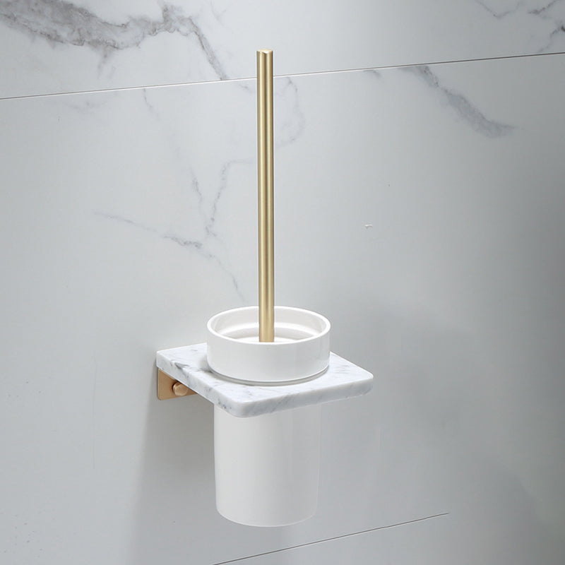 Brass Bathroom Accessories Set Marble Finish