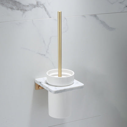 Brass Bathroom Accessories Set Marble Finish