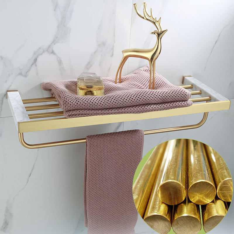 Brass Bathroom Accessories Set Marble Finish