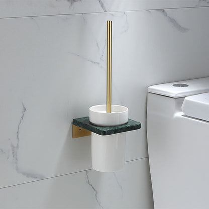 Brass Bathroom Accessories Set Marble Finish