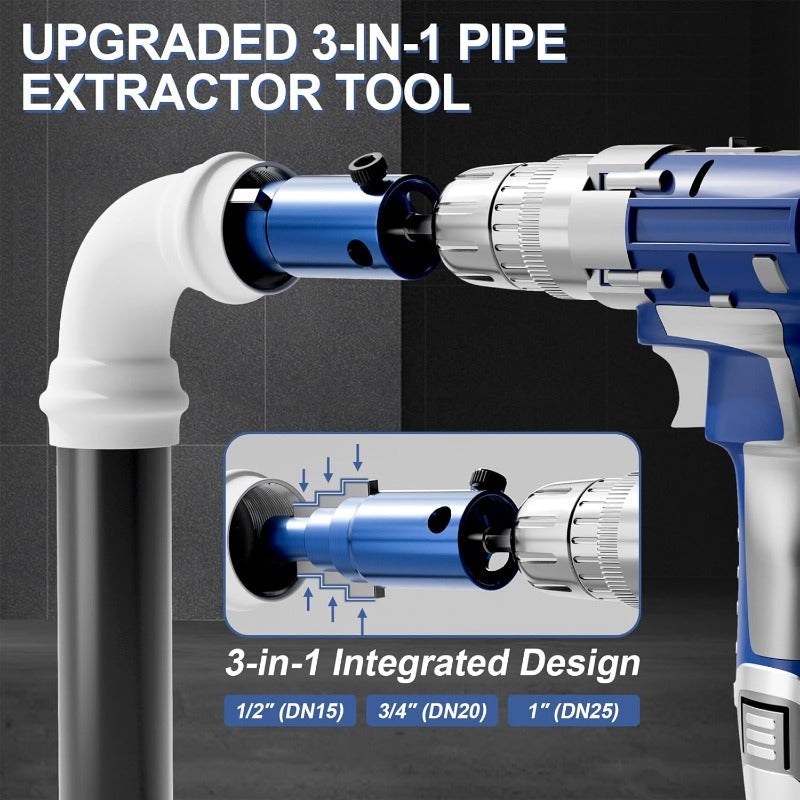 3-in-1 Broken Pipe Thread Extractor, 1/2, 3/4 and 1 Inch product image 2