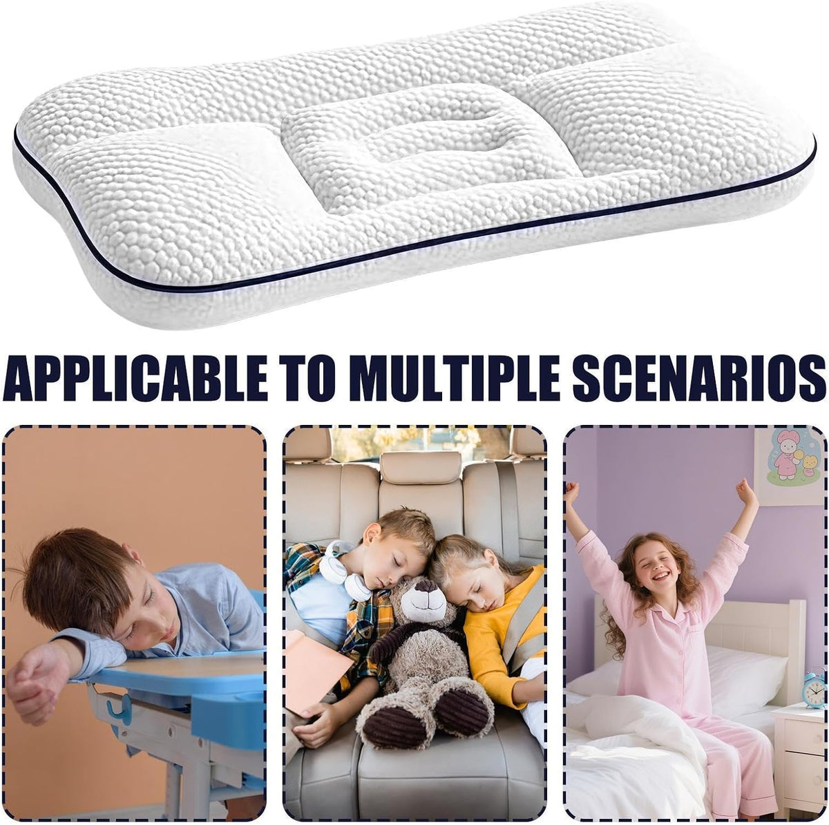 Ergonomic Children's Pillow – Spinal Support, All Seasons | Ages 2–16