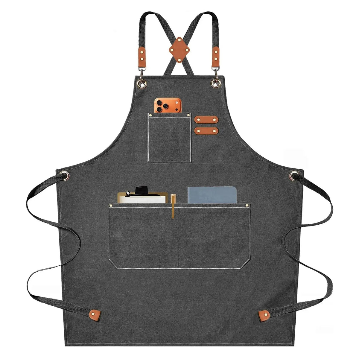 Kitchen Apron with Large Pockets