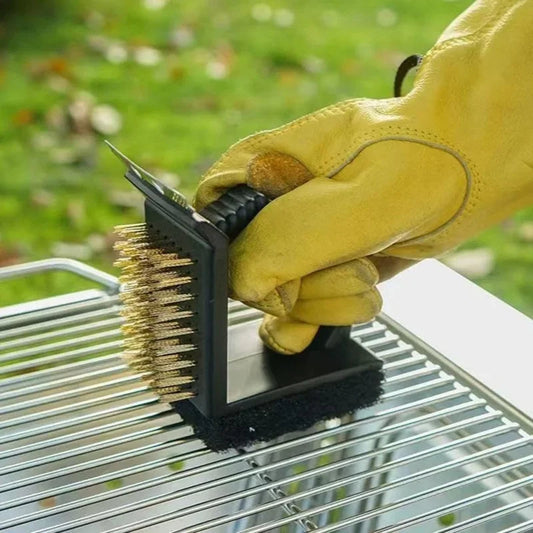 3-in-1 Right Angle BBQ Grill Cleaning Brush