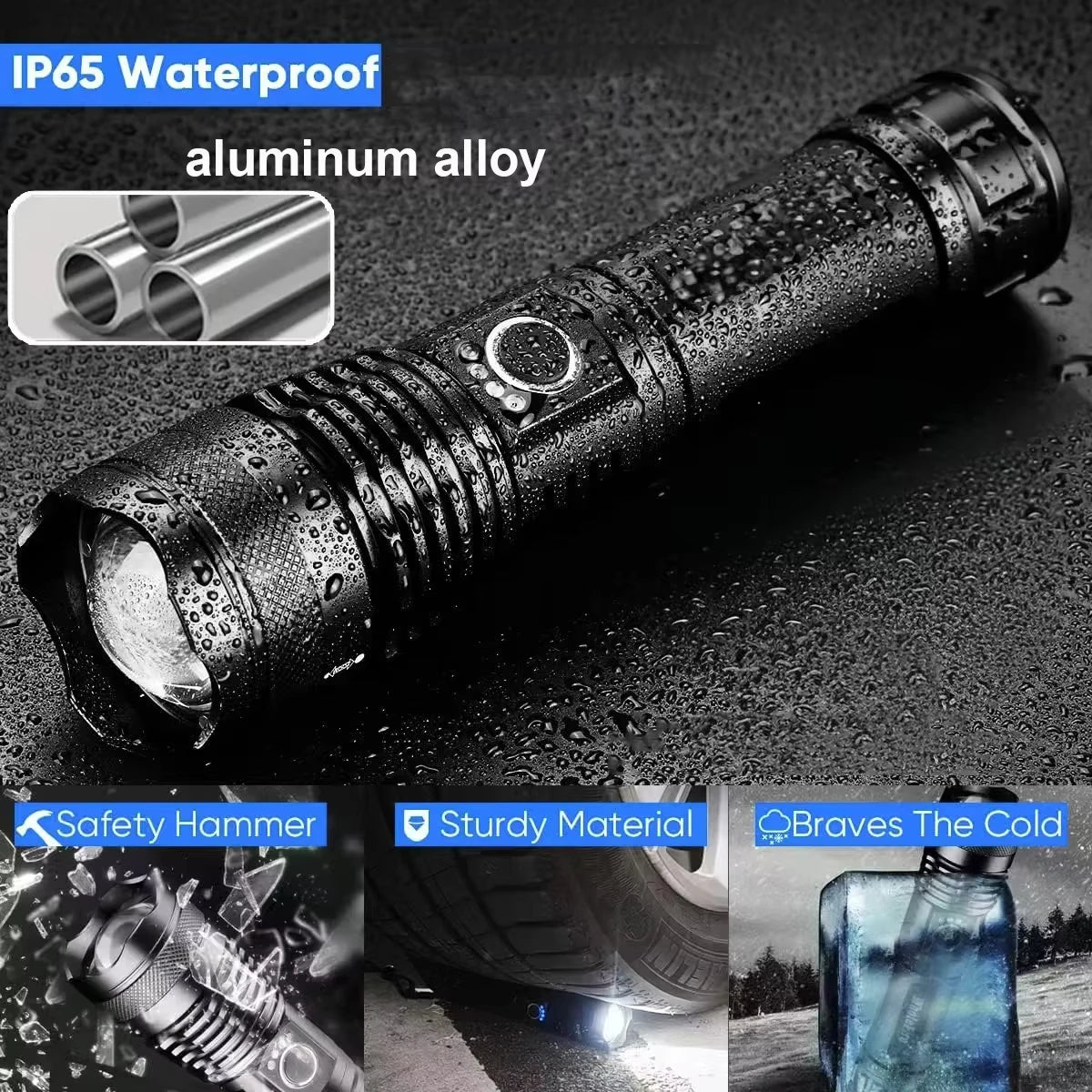 High Lumen Rechargeable LED Flashlight