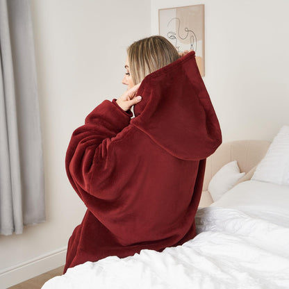 Oversized Hoodie Blanket - Plush Sherpa Lining