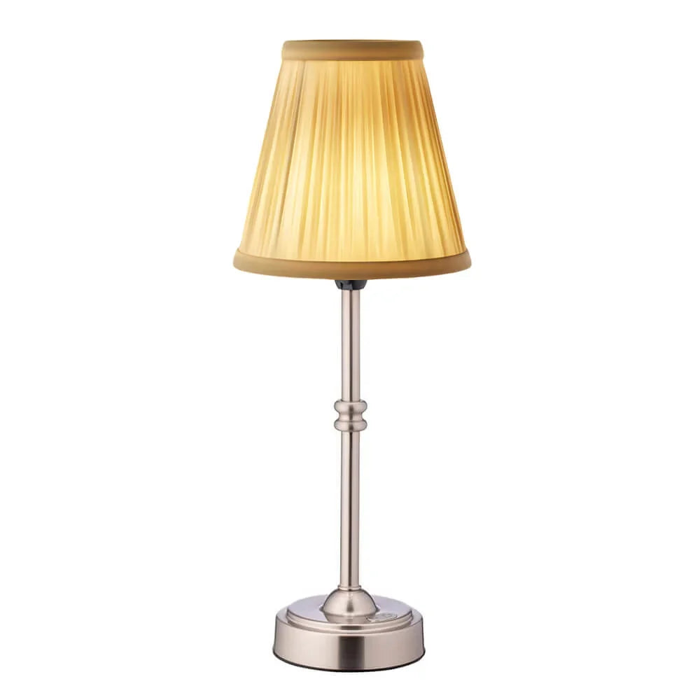 Retro Cordless LED Table Lamp with Fabric Shade – image 7