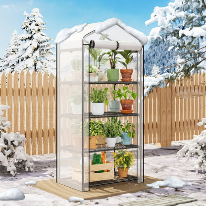 Portable Tomato Greenhouse - Rolling Plant Shelves