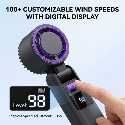 Portable Handheld Turbo Fan with Ice Cooling Plate