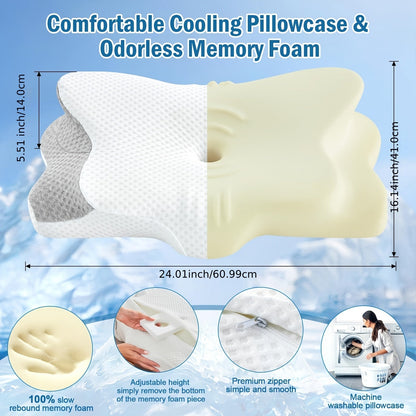 Ergonomic Memory Foam Pillow for Neck Support