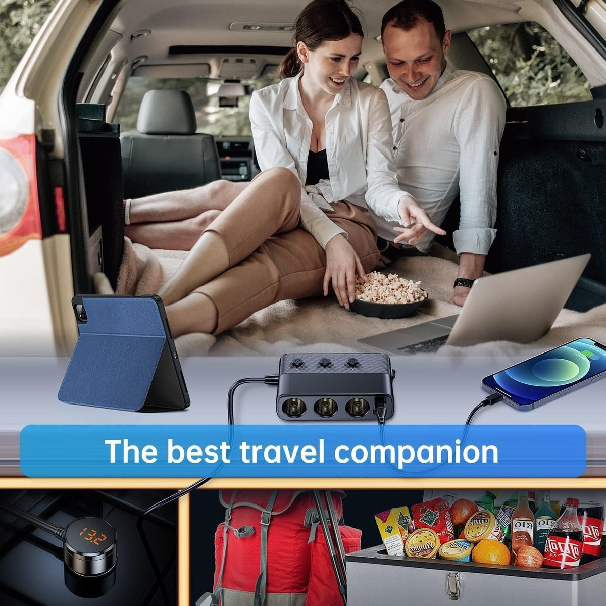 7-in-1 Car 12 V Socket Adapter with Four USB Ports product image 9
