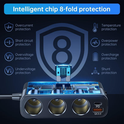 7-in-1 Car 12 V Socket Adapter with Four USB Ports product image 6