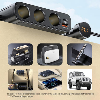 7-in-1 Car 12 V Socket Adapter with Four USB Ports product image 7