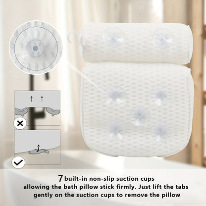 Bathtub Pillow Spa Cushion for Neck & Back Comfort