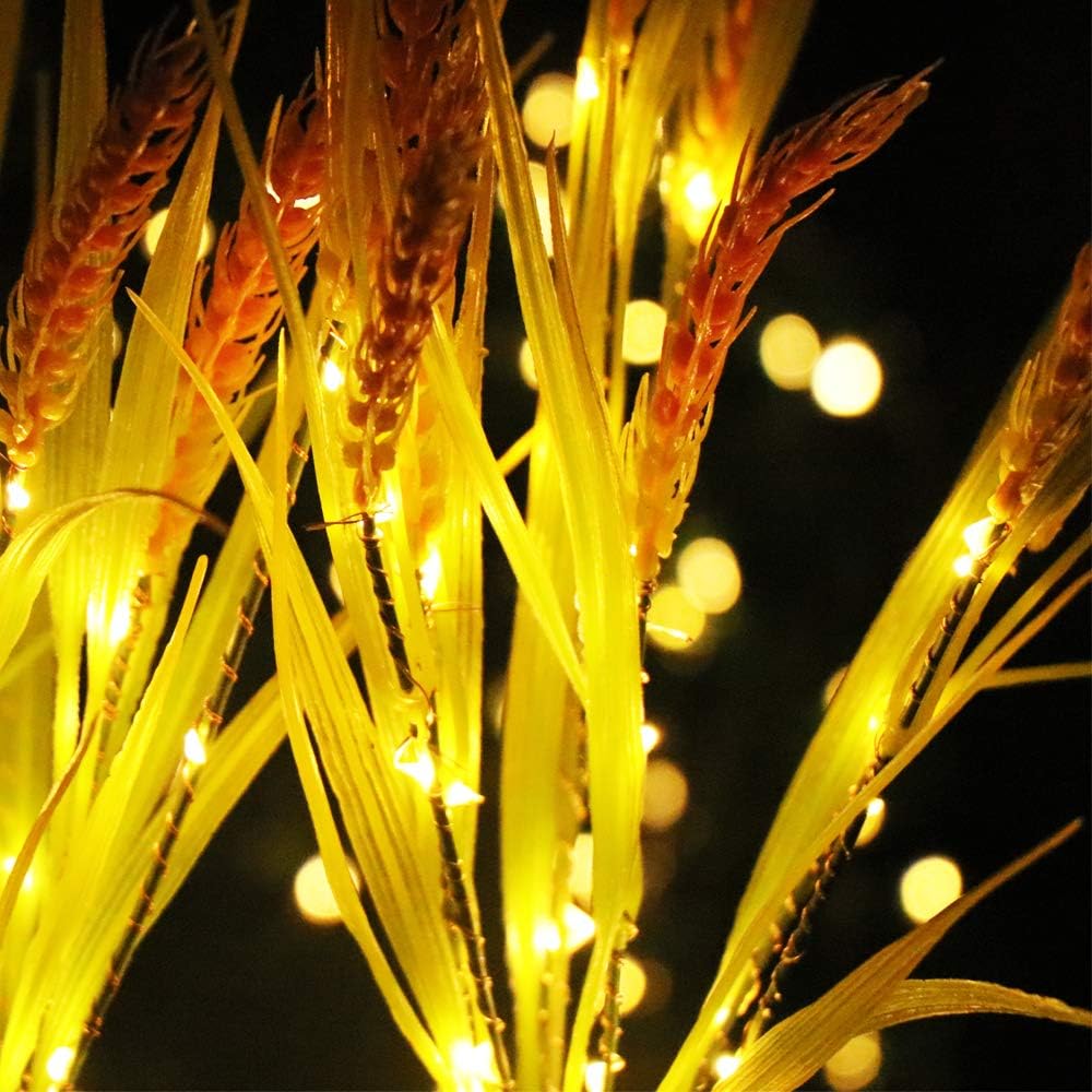 Solar Wheat Ear Garden Lights – 7-Head Outdoor Decor