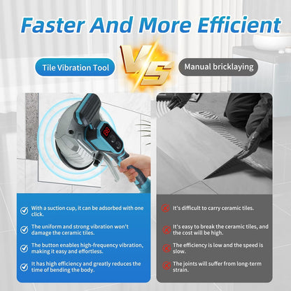 Tile Leveling Suction Cup & Vibration Tool - 1 Battery