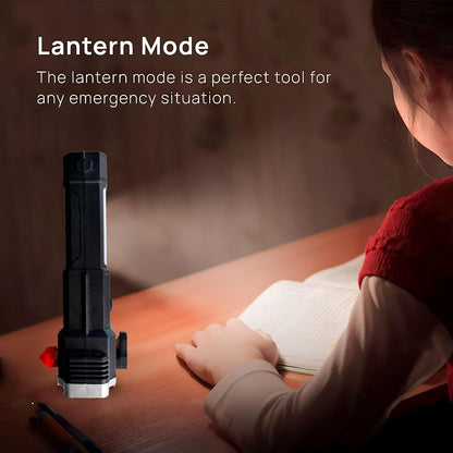 High-Power Tactical Flashlight - LED, Long Distance Beam