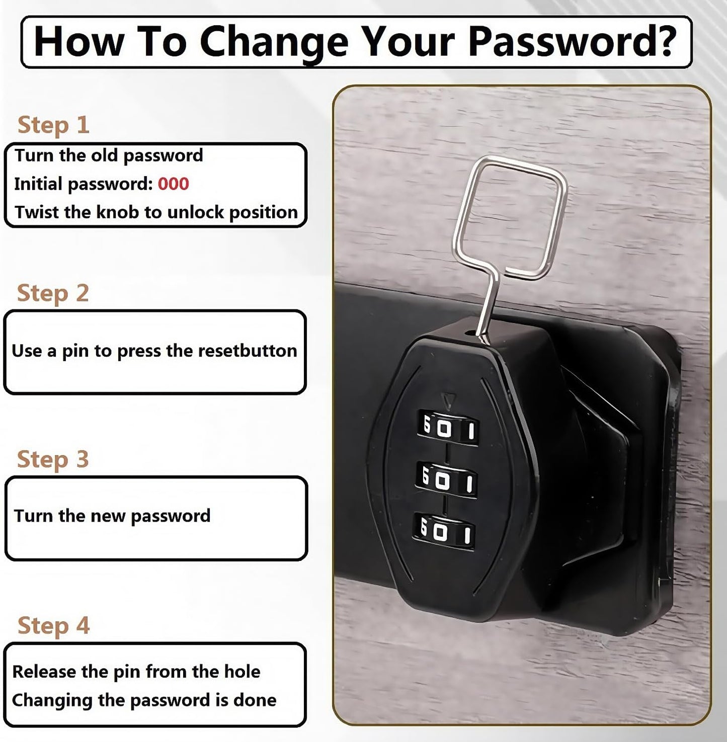 Keyless Door Lock with Number Code Access