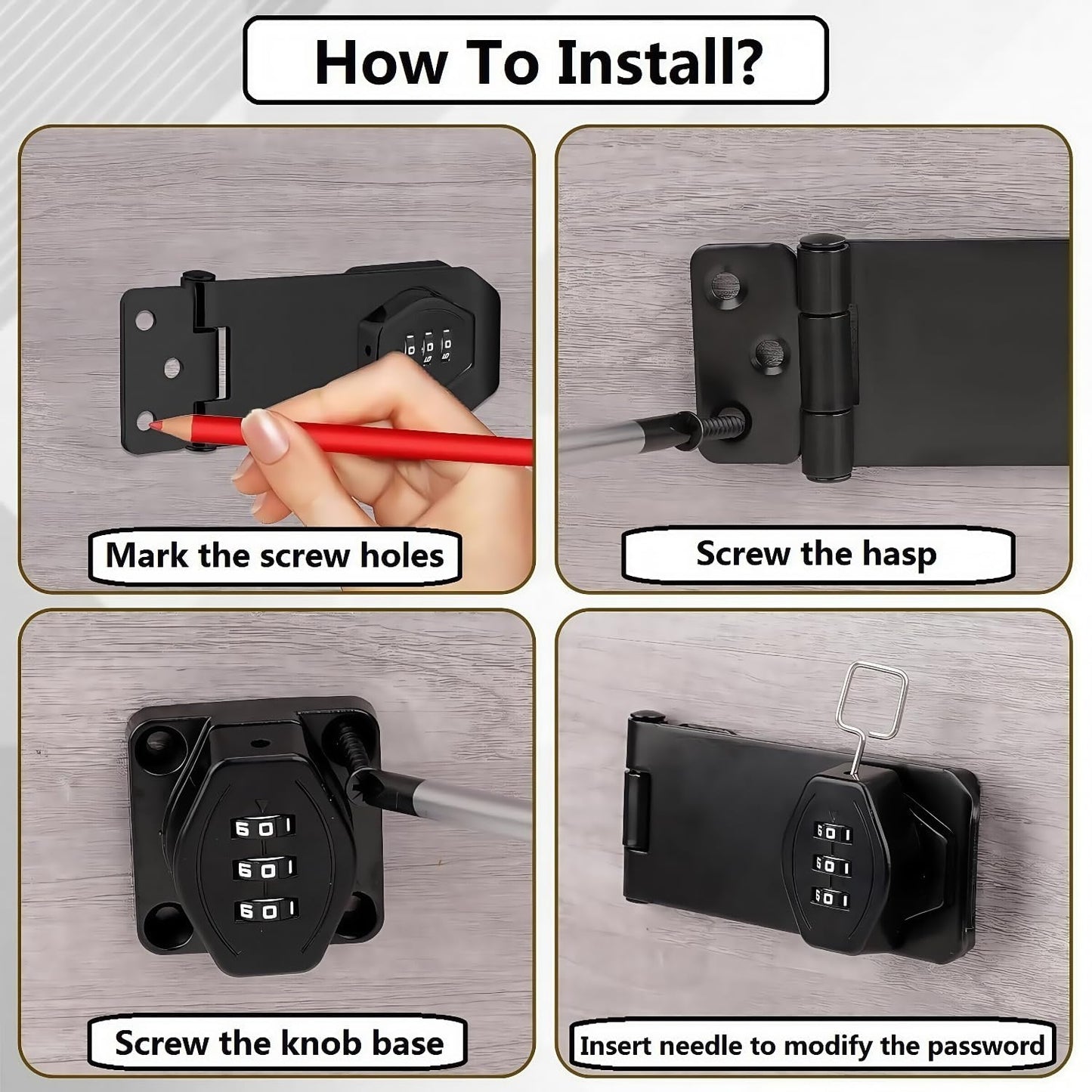 Keyless Door Lock with Number Code Access