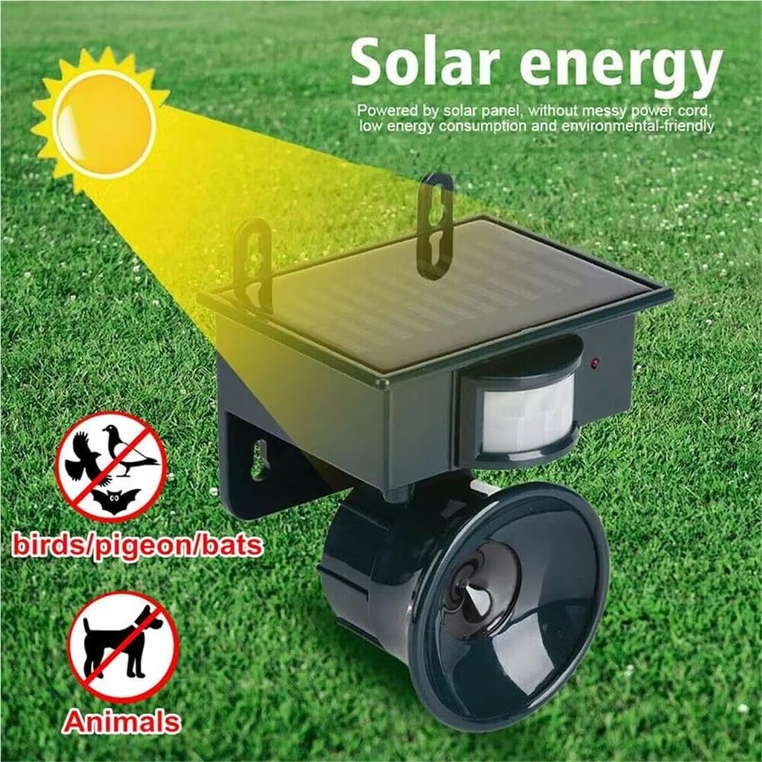 Ultrasonic Outdoor Bird Deterrent – Garden & Crop Repeller