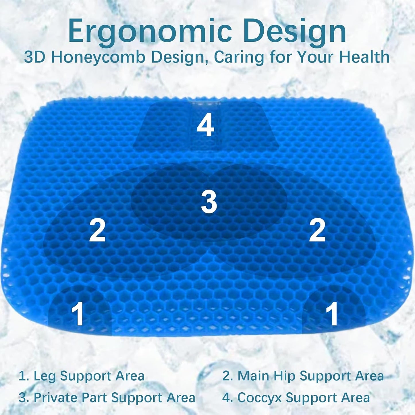 Cooling Gel Seat Cushion - Ergonomic Pressure Relief