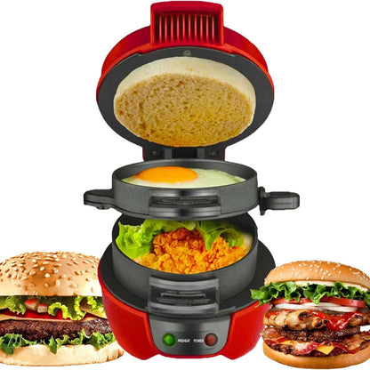 Electric Breakfast Sandwich Maker - Muffin, Bagel & Egg Cooker