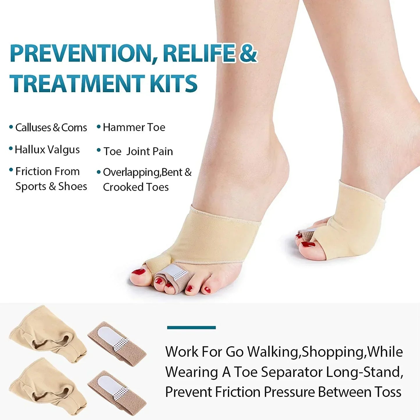 Bunion Corrector Sleeve with Gel Pad - 1 Pair