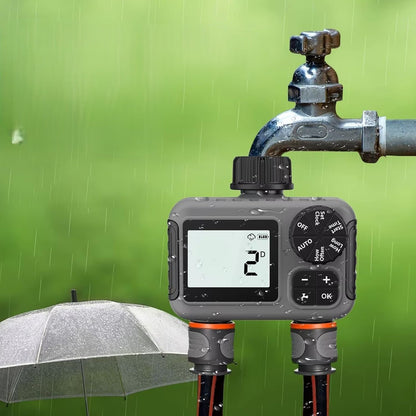 Dual-Outlet Smart Water Timer – Automatic Garden Irrigation