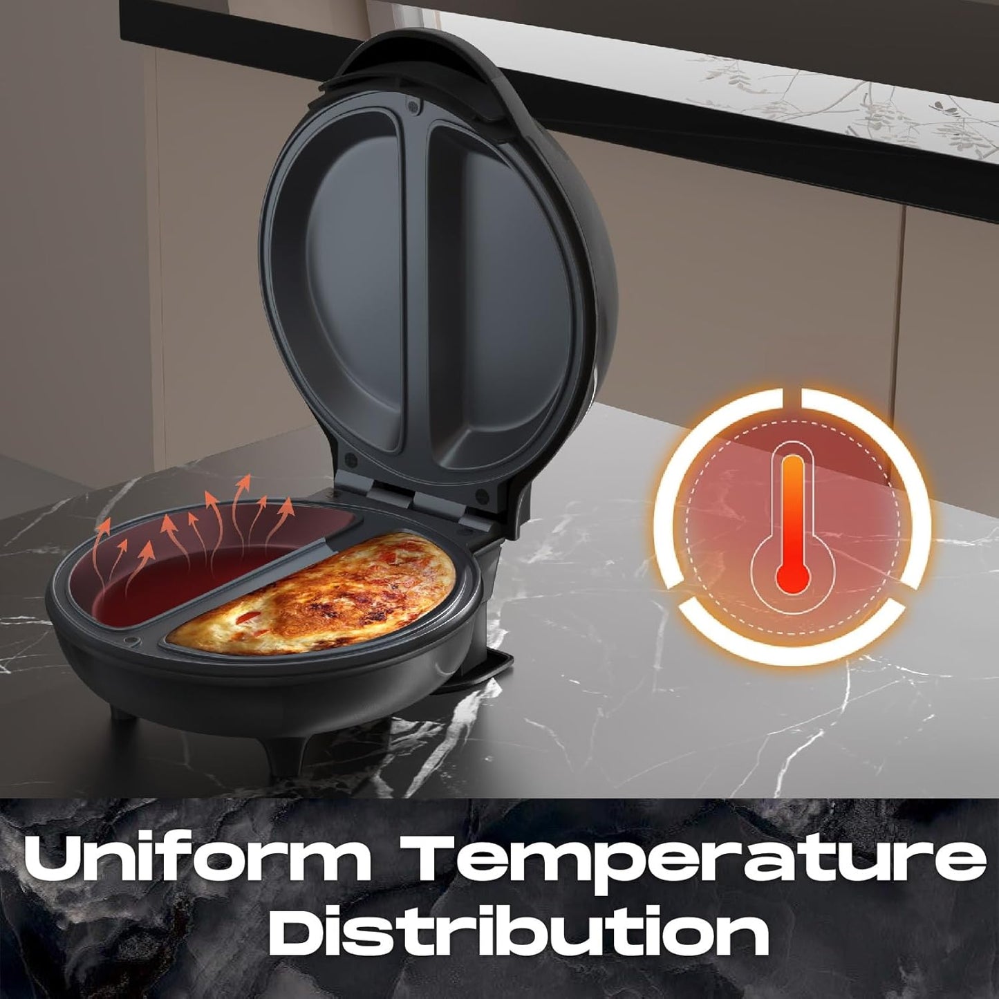 Dual Omelette Maker - Non-Stick, No Flip Required