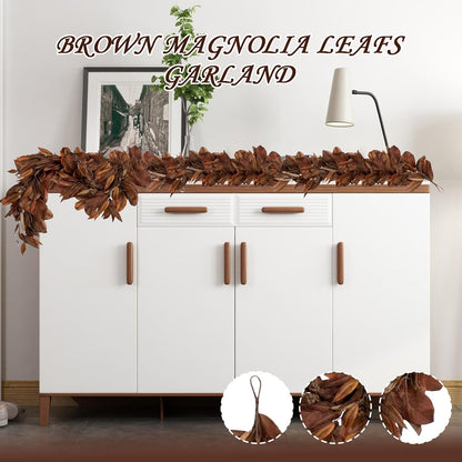 Magnolia Leaf Garland Autumn Indoor Outdoor Decor