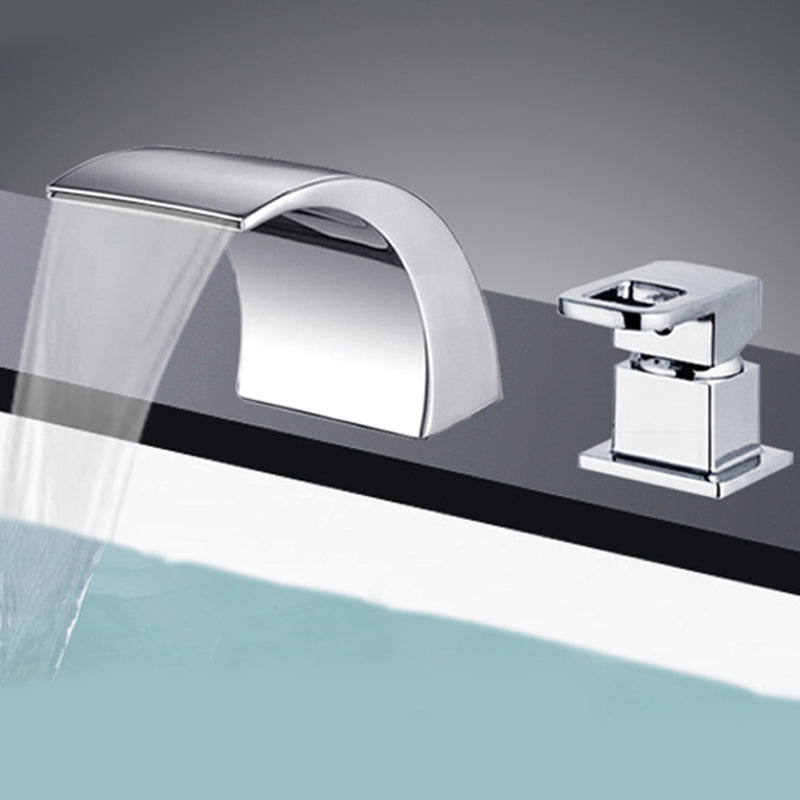 Brass Bathtub Faucet Waterfall Spout Freestanding